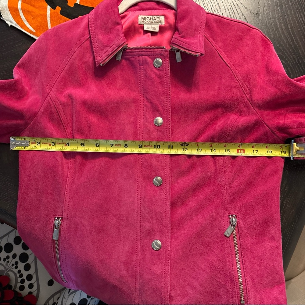 Michael Kors Women's Fuchsia Suede Jacket - Picture 9 of 9